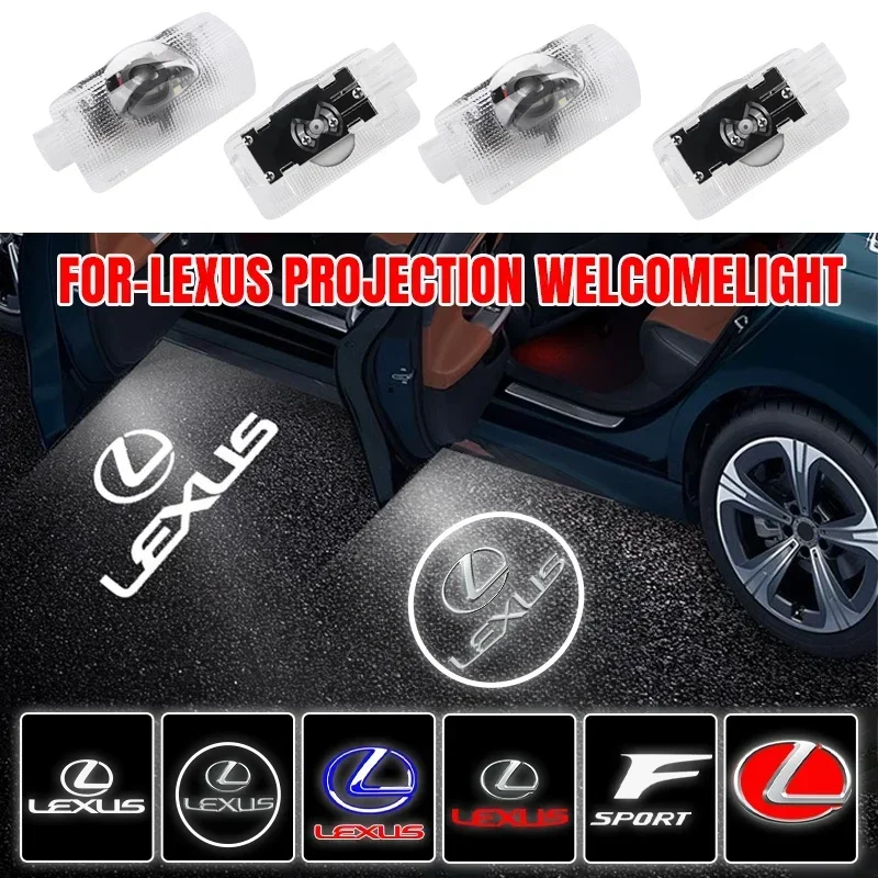 2PCS LED Car Door Projector Welcome Lamp Ghost Shadow Light Accessorie For Lexus GS IS LS500h ES260 ES300h RX350h NX260 UX260 LM thumbnail 4