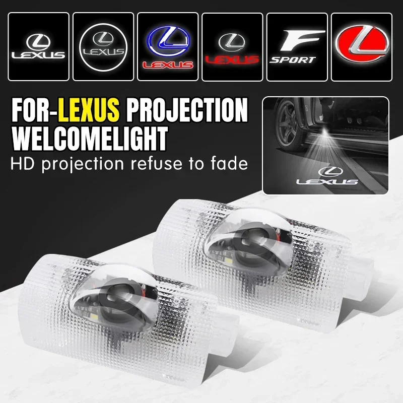 2PCS LED Car Door Projector Welcome Lamp Ghost Shadow Light Accessorie For Lexus GS IS LS500h ES260 ES300h RX350h NX260 UX260 LM thumbnail 3