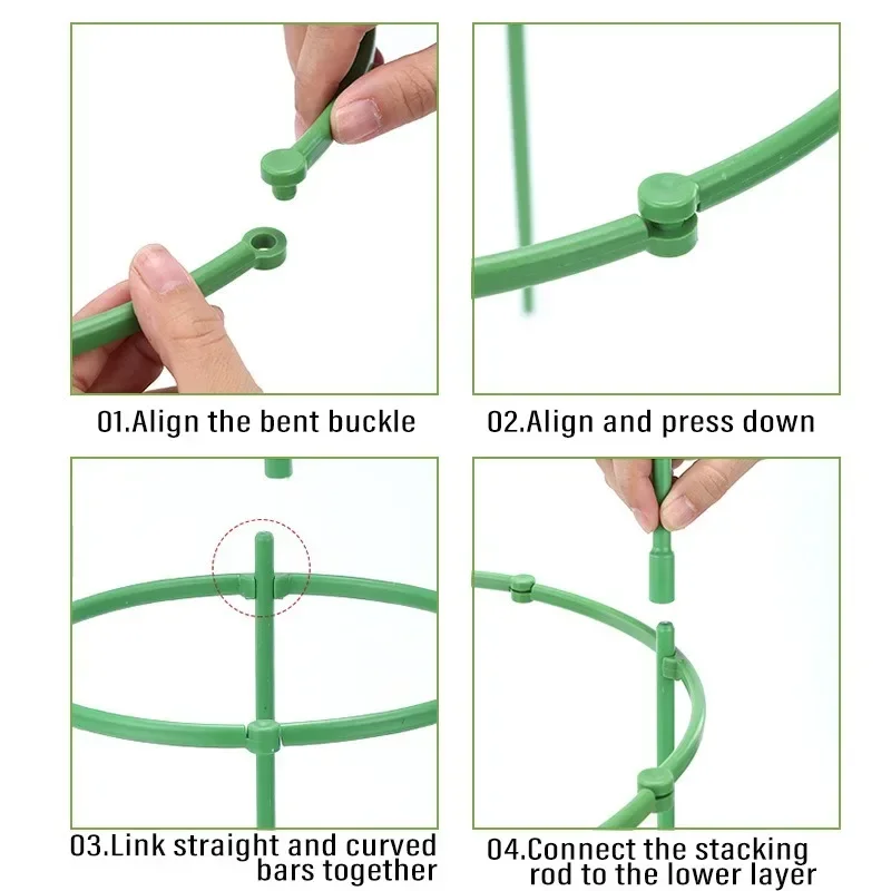 Plant Support Stakes Plastic Plant Support Pile for Flowers Greenhouses Arrangement Fixing Rod Holder Garden Tools thumbnail 6