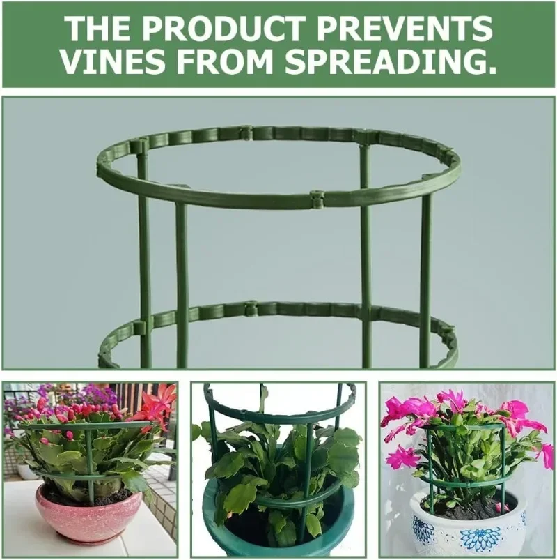 Plant Support Stakes Plastic Plant Support Pile for Flowers Greenhouses Arrangement Fixing Rod Holder Garden Tools thumbnail 5