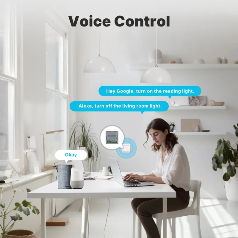 MOES Tuya WiFi/Zigbee Mini Smart Switch Module DIY 1-4 Gang Voice Control Timer Home Automation Works With Alexa Google Home thumbnail 5