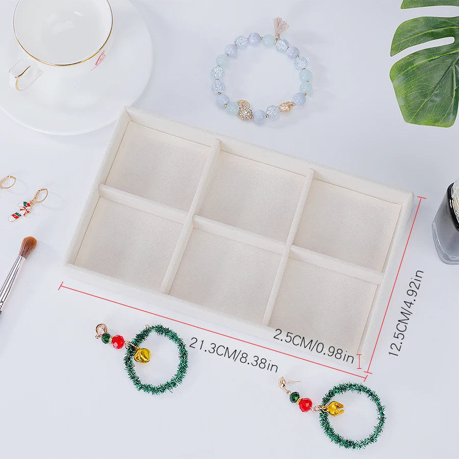1 set, (including 8PCS) flocking jewelry box jewelry tray thumbnail 6