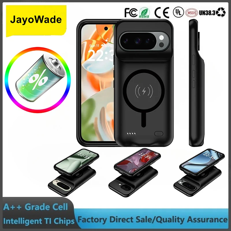 Technology Wireless Battery Charger Case for Google Pixel 6A 7A 8A 9 10 Pro XL 9A Magnetic Power Bank External Charging Cover