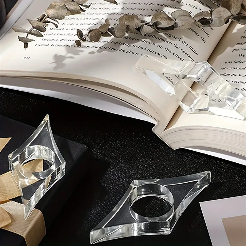 Clear Acrylic Thumb Book Supporter - Book Page Expander Bookmark thumbnail 5