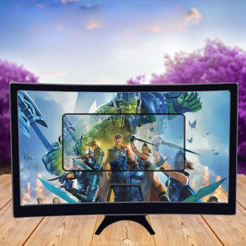 Curved screen phone screen amplifier 12-inch curved screen amplifier 3D mobile phone screen magnifier thumbnail 2