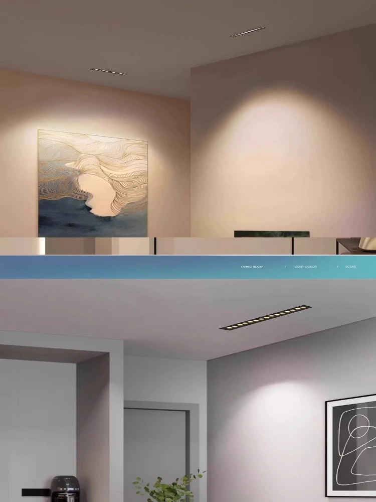 new LED line Downlight Recessed Rectangle Grille Ceiling Lamp 10W 20W 30W AC85~265V LED Spot Light For Home Shop Decor Living thumbnail 6