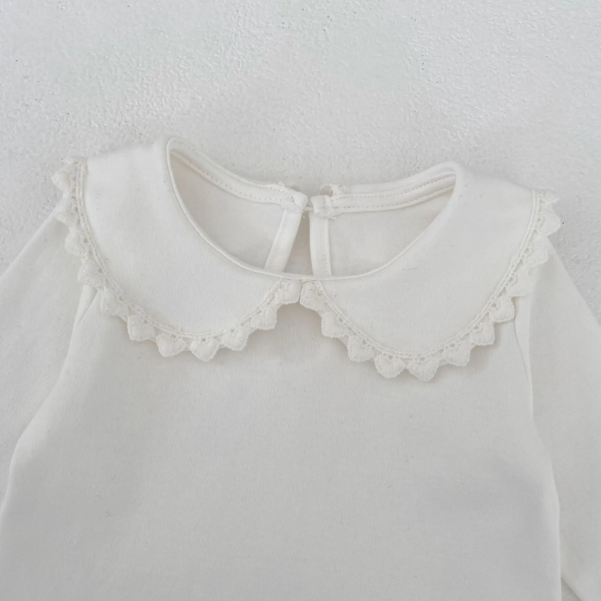 New Baby and Children's Clothing Female Baby Doll Collar Long Sleeve Bottom Top thumbnail 3