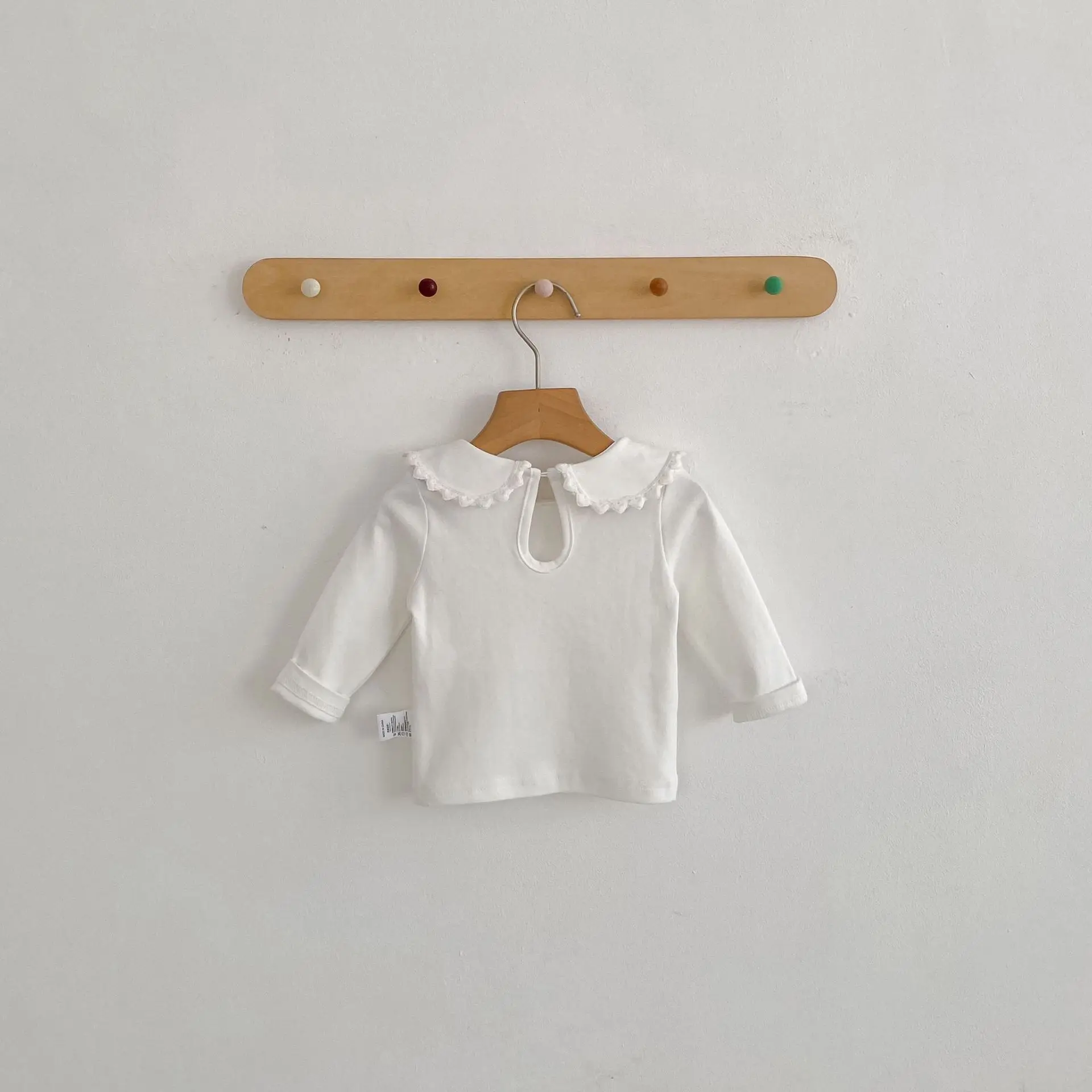New Baby and Children's Clothing Female Baby Doll Collar Long Sleeve Bottom Top thumbnail 2