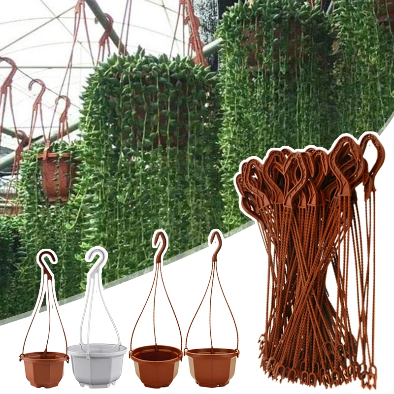 10/20Pcs Plastic Hanging Basket Hooks Hanging Planter Holder Flower Pot Hangers for Planters Bird Feeders Small Flower Pots thumbnail 2