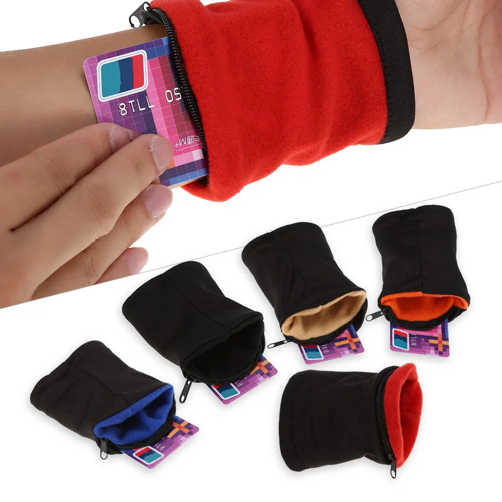 Sport Wrist Wallet 5Colors Outdoor Sport Running Jogging Exercise Gym Wrist Band Pouch Wristband Wallet Running Wrist Wallet