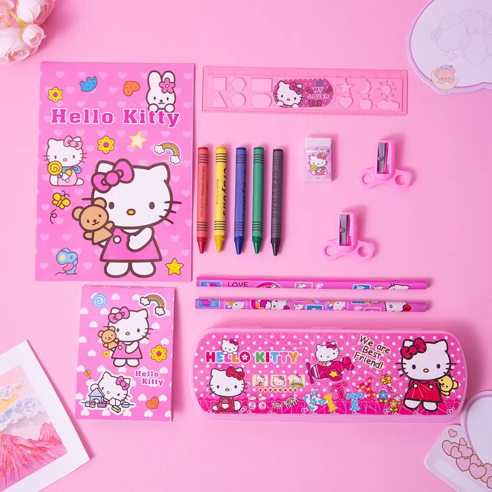 Handheld Stationery Set Cartoon Kitty My Melody Back To School Gift Box For Elementary School Kids Learning Supplies thumbnail 5