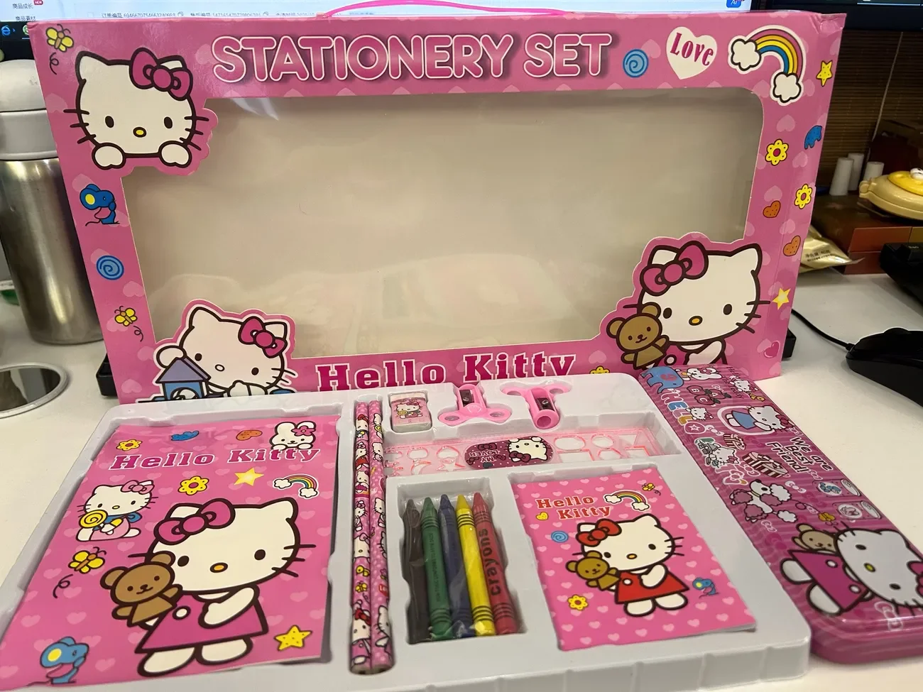 Handheld Stationery Set Cartoon Kitty My Melody Back To School Gift Box For Elementary School Kids Learning Supplies thumbnail 6