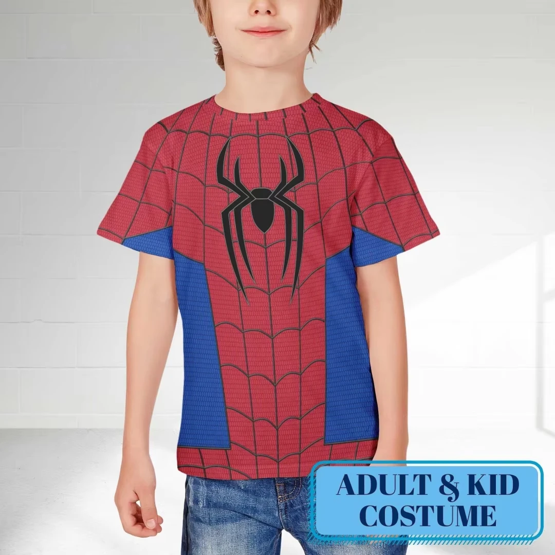 New Marvel Spider FamilyMatching Fashion Short Sleeve Shirt Summer Comfortable T-Shirt Adults Children's Tops Tees Clothing Y2k thumbnail 2