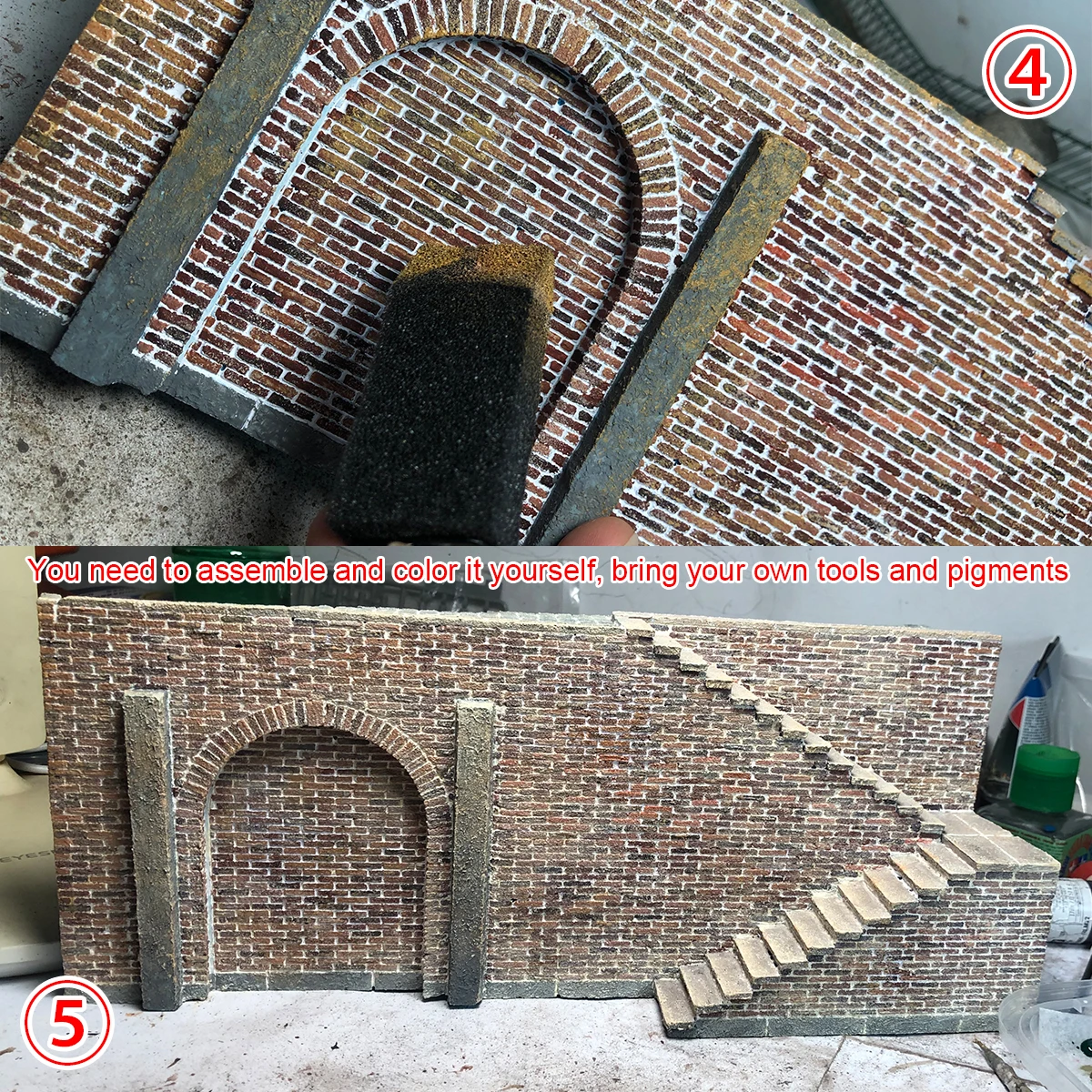Assembly Architectural Building model sand table Outdoor factory shed Repair workshop diorama Scale model kit stand 1/35 thumbnail 4
