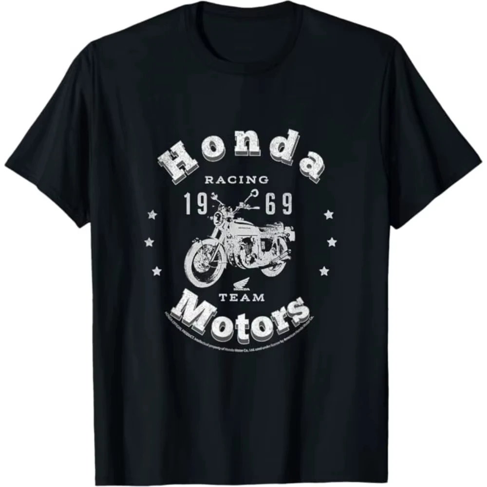 Honda 2026 New Hot Men's and Women's T-shirt Powersport 1969 Racing Tee Summer New Riding Off-road Spring Motorcycle Racing Top thumbnail 3