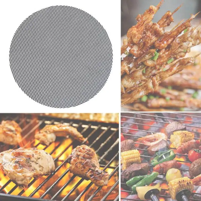 Barbecue Mats Barbecue Grill Mesh High Temperature Resistant Cuttable Barbecue Liner Barbecue Grill Mesh Meat Slices Food Grade thumbnail 6