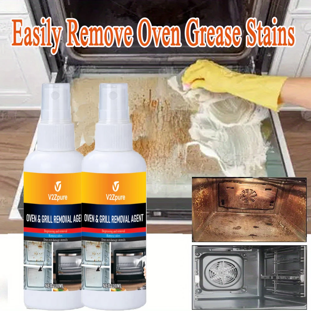 Oven Grill Cleaner Kitchen Cleaner, Cooktop Degreaser Deodorizer Grease Stain Remover for Grills, Microwaves, Gas Stoves, Tile K thumbnail 6