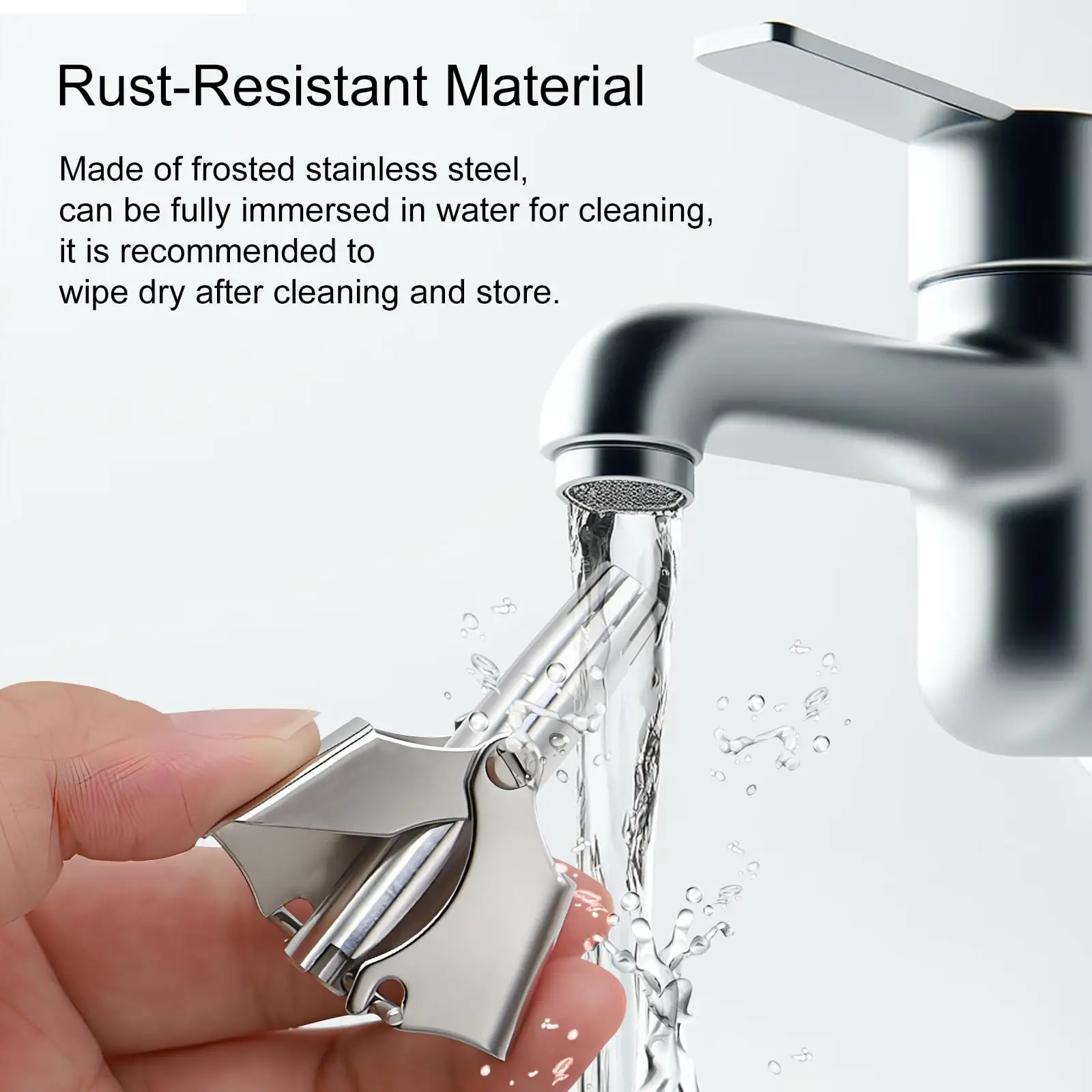 Manual Nose Hair Trimmer for Men, Stainless Steel, Waterproof, No Battery Needed with Cleaning Brush Painless Hair removal thumbnail 4