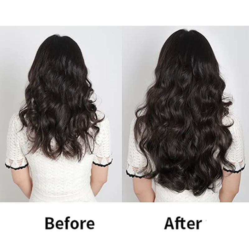 Synthetic Water Wave Clip in Hair Extensions 24 Inch Long 16 Clips Full Head Wig for Women Daily Fashion Cosplay Party Styling thumbnail 2