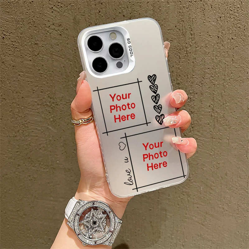DIY Name Personalised Photos Customized Luxury IMD Cover For iPhone 11 12 13 14 15 16 17 Air Pro Max 7 8 Plus X XS XR 16E Gift thumbnail 4