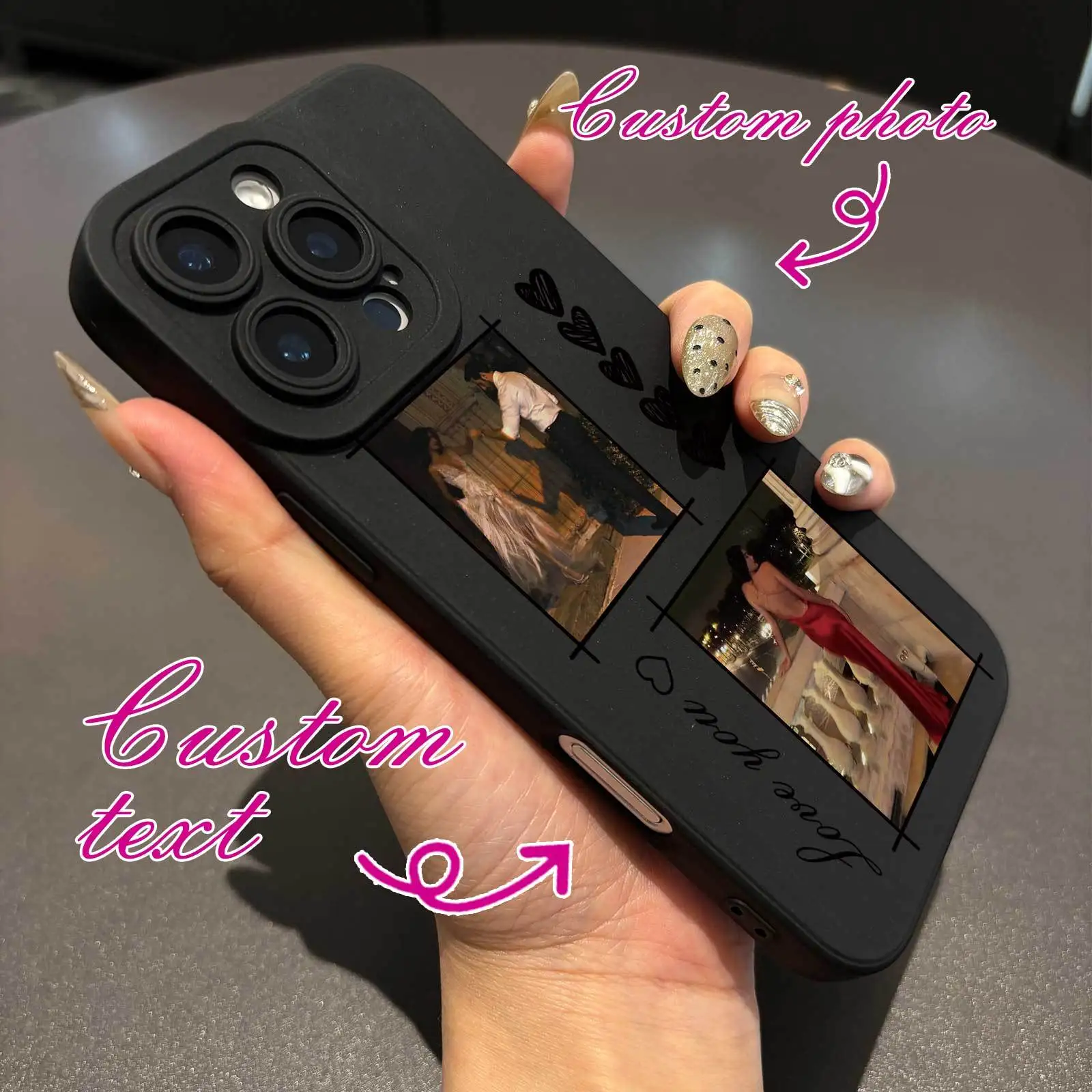 Custom Soft Matte Case for iPhone 17 16 15 14 13 12 11 Pro Max 16e 7 8 Plus XR DIY Personalized Photo Picture letter Cover Funda thumbnail 2