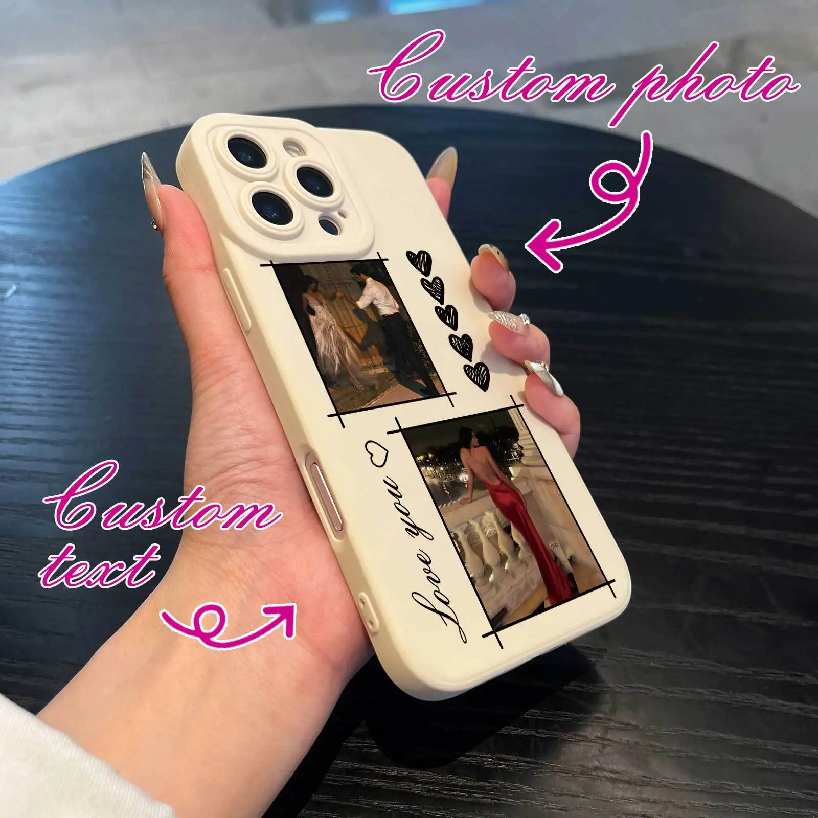 Custom Soft Matte Case for iPhone 17 16 15 14 13 12 11 Pro Max 16e 7 8 Plus XR DIY Personalized Photo Picture letter Cover Funda thumbnail 5