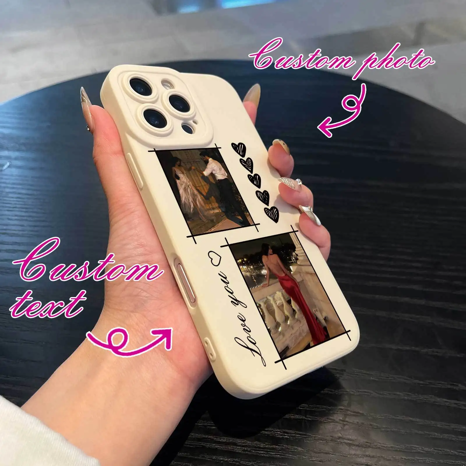 Custom Soft Matte Case for iPhone 17 16 15 14 13 12 11 Pro Max 16e 7 8 Plus XR DIY Personalized Photo Picture letter Cover Funda thumbnail 6