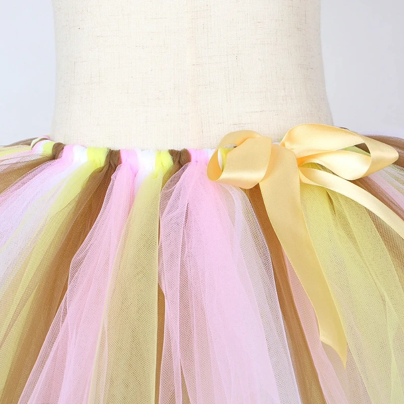Baby Girls Jungle Animal Christmas Dress Up Costumes for Kids Halloween Birthday Outfits Children Brown Pink Giraffe Tutu Skirt thumbnail 6