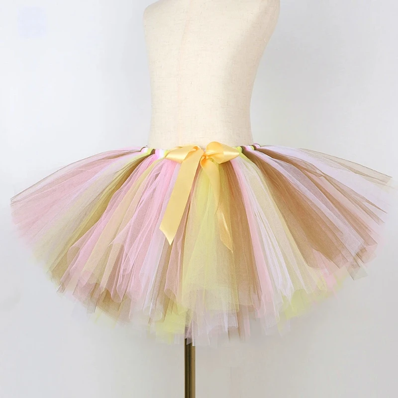Baby Girls Jungle Animal Christmas Dress Up Costumes for Kids Halloween Birthday Outfits Children Brown Pink Giraffe Tutu Skirt thumbnail 4