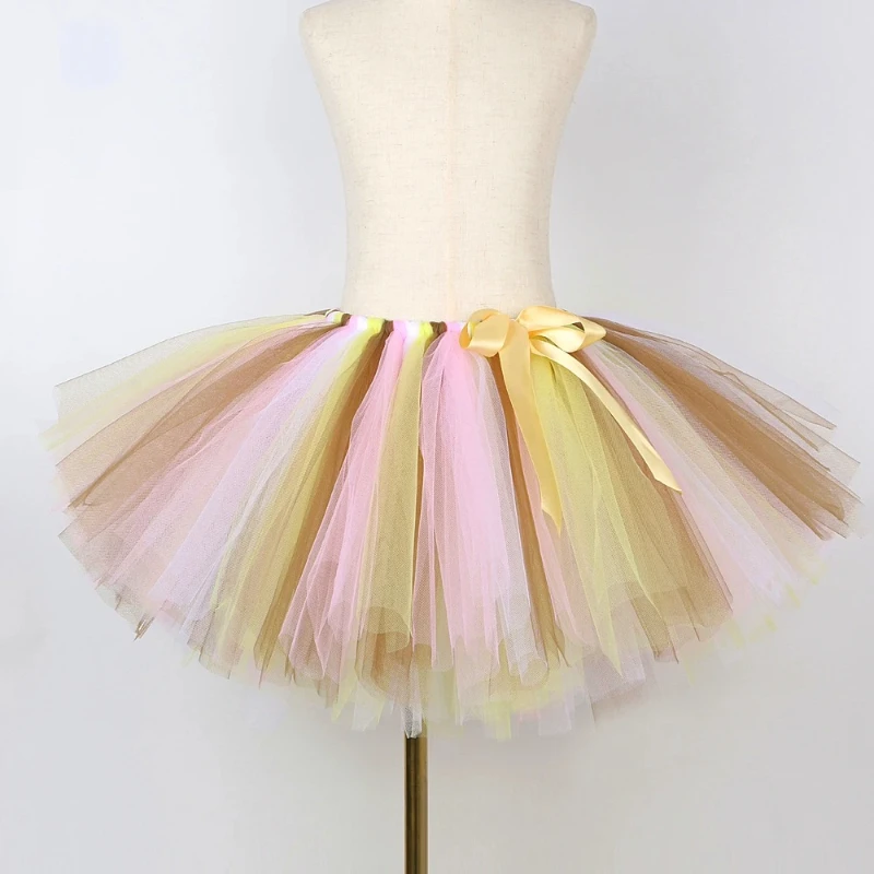 Baby Girls Jungle Animal Christmas Dress Up Costumes for Kids Halloween Birthday Outfits Children Brown Pink Giraffe Tutu Skirt thumbnail 3