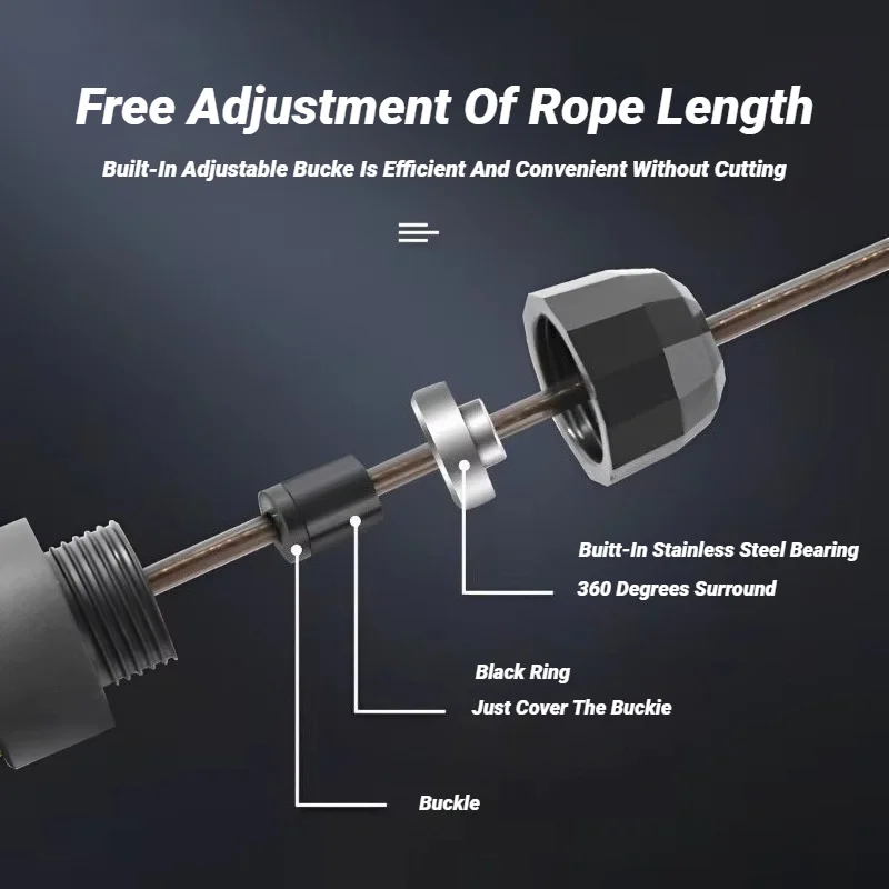The New Jump Rope Steel Wire Skipping Exercise Adjustable Jumping Fitness Workout Training Home Sport Equipment Tangle-Free thumbnail 3