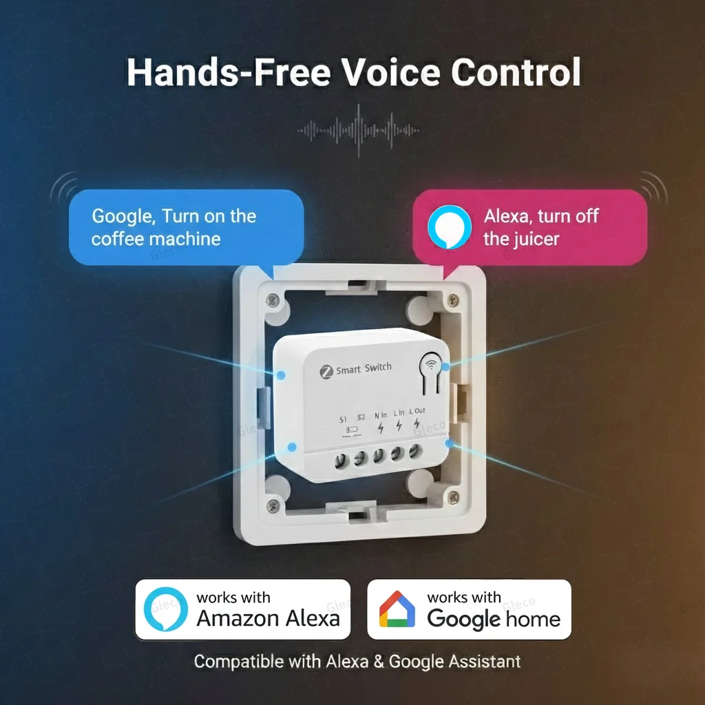 Zigbee Switch Module Extreme Mini 10A/16A Relay Breaker Relay 220V 110V Tuya Smart Life Switches Voice Control with Alexa Google thumbnail 4
