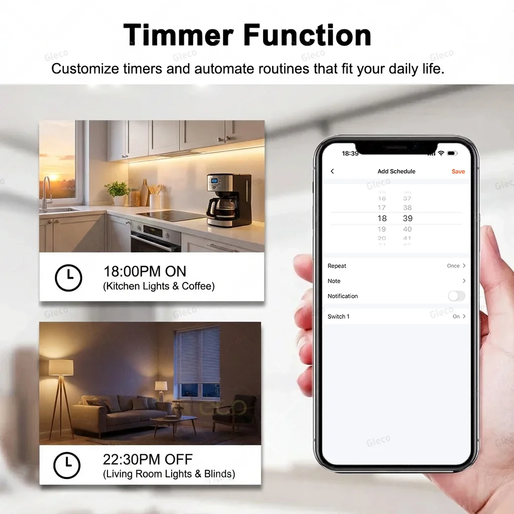 Zigbee Switch Module Extreme Mini 10A/16A Relay Breaker Relay 220V 110V Tuya Smart Life Switches Voice Control with Alexa Google thumbnail 6