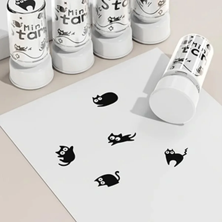 Cute black cat stamp, with 8 different cat patterns. Durable and easy to use, suitable for scrapbooks and handicrafts thumbnail 6