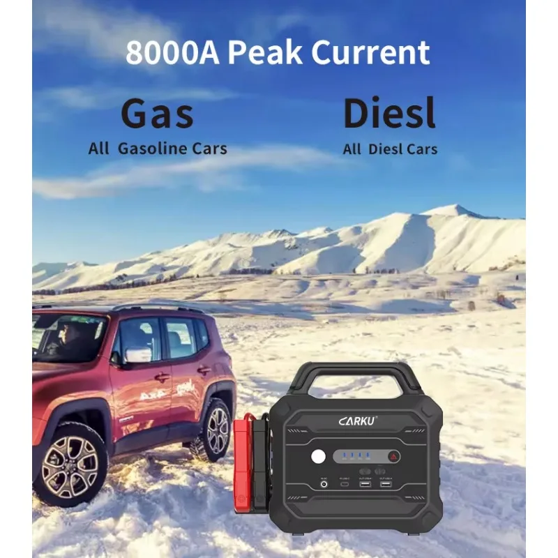 CARKU 24 Volt power bank Jump Starter Booster cold starting Pack with 12V for Heavy tractor thumbnail 6