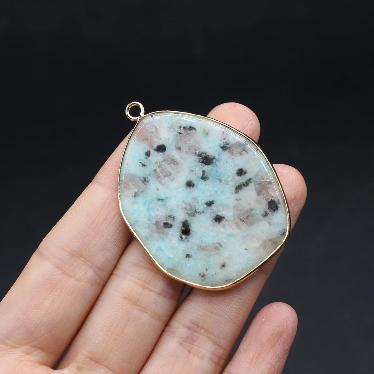 2pcs Colored Natural Stone Pendant Irregular Shaped Semi Finished Charms for Jewelry Making DIY Necklace Earring Accessories thumbnail 3