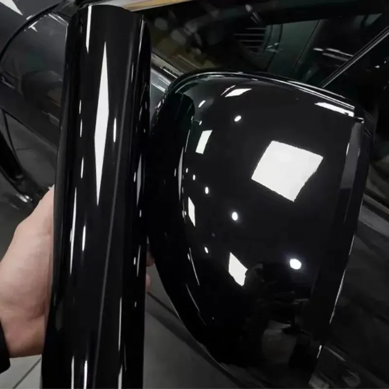Fresh Vinyl Film Glossy Black Piano Finish Vinyl Stickers Matte Finish Bubble-free Decorative Window Mirror Car Bicycle Laptop