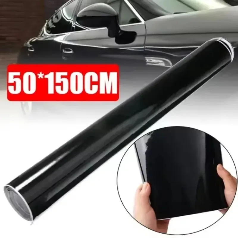 Fresh Vinyl Film Glossy Black Piano Finish Vinyl Stickers Matte Finish Bubble-free Decorative Window Mirror Car Bicycle Laptop thumbnail 4