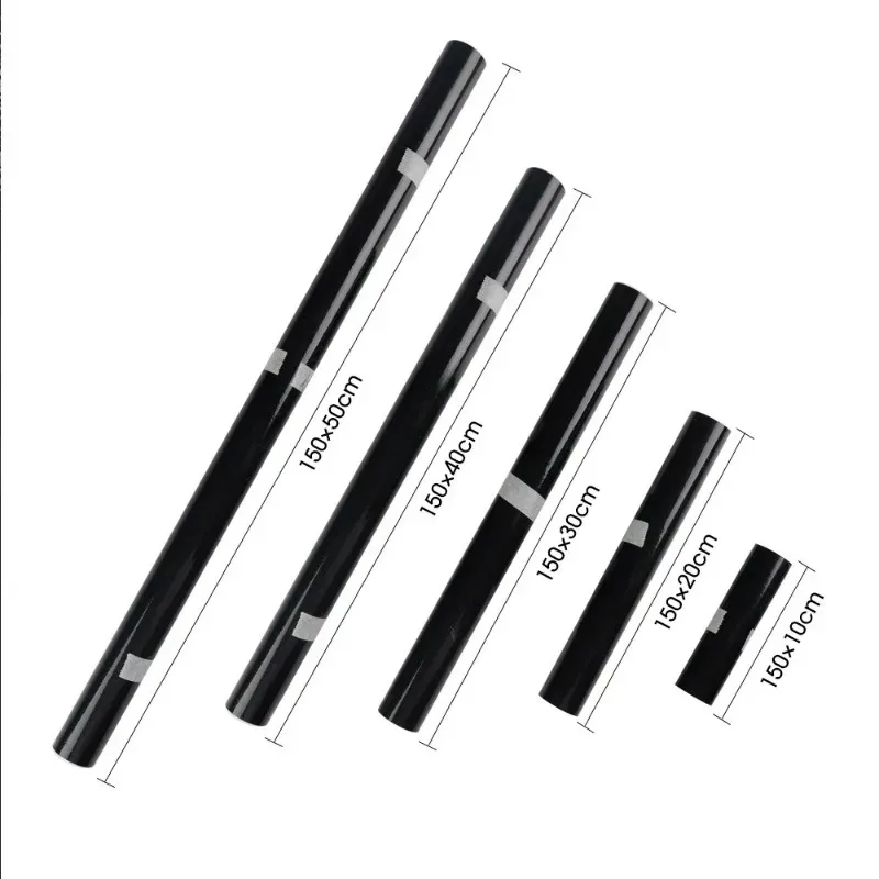 Fresh Vinyl Film Glossy Black Piano Finish Vinyl Stickers Matte Finish Bubble-free Decorative Window Mirror Car Bicycle Laptop thumbnail 3
