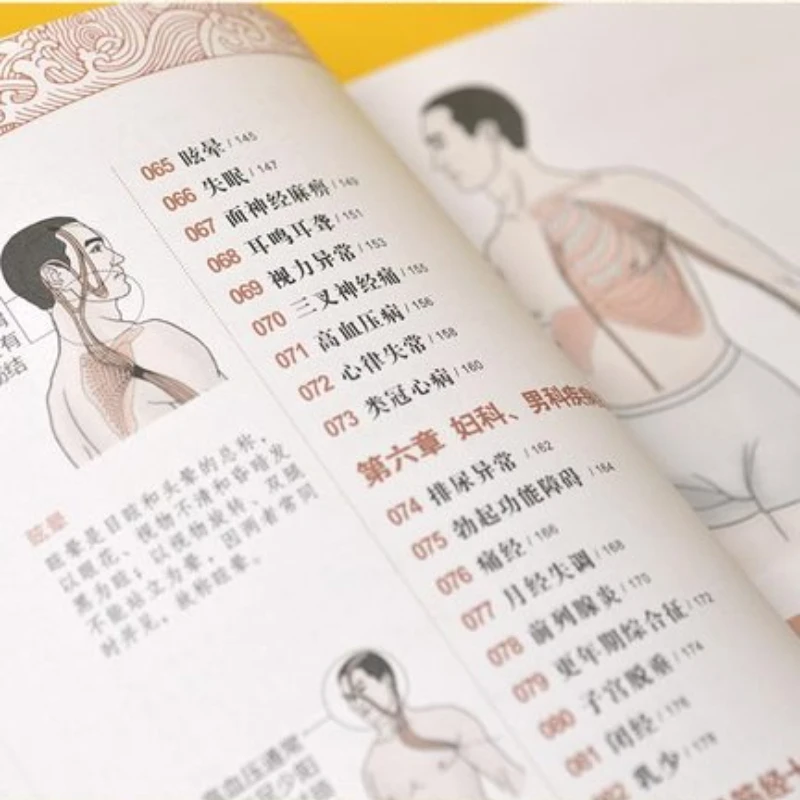 Illustrated Twelve Meridians Tendon Regulation Atlas Series Recipes, Acupuncture and Moxibustion Massage Health Book thumbnail 4
