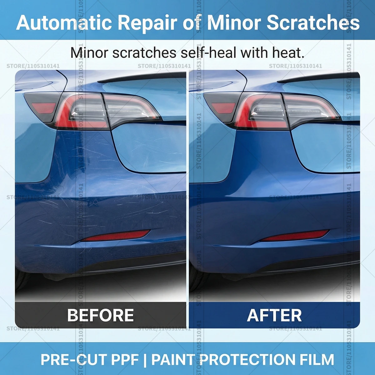 For Tesla Model 3 Base 2024-2025 8.5Mil Pre-Cut Paint Protection Film PPF Transparent Car Film Professional Automotive PPF thumbnail 2