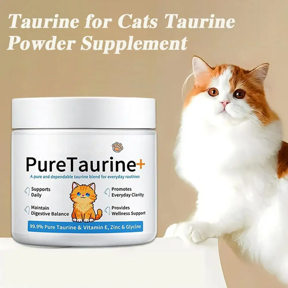 Pure Taurine Powder For Cats And Dogs Digestive Health Heart Eye Support Daily Wellness Supplement Vitamin E Zinc Glycine thumbnail 2