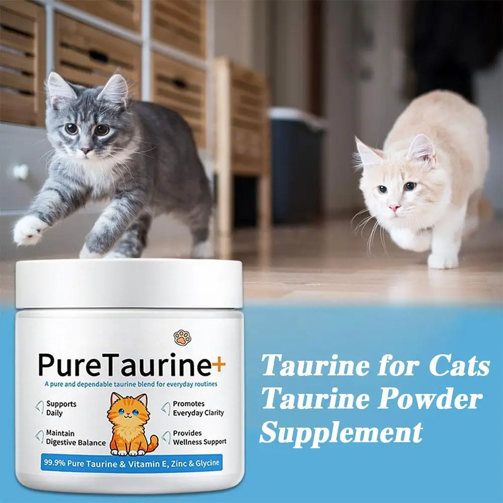 Pure Taurine Powder For Cats And Dogs Digestive Health Heart Eye Support Daily Wellness Supplement Vitamin E Zinc Glycine thumbnail 3