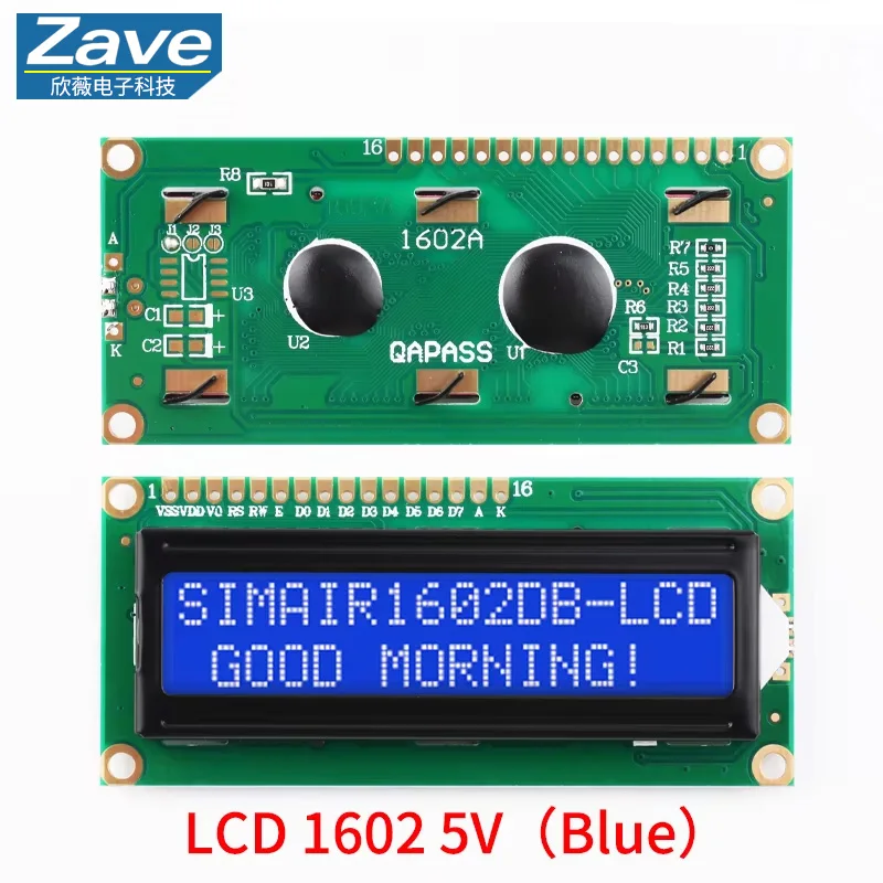 LCD1602 1602A LCD Display Module 16x2 Character Blue Yellow Green Gray Screen PCF8574 I2C IIC Interface 5V for Arduino thumbnail 4