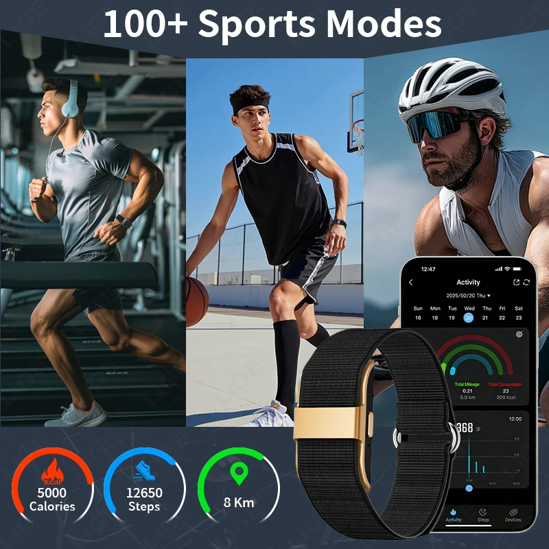 New Fitness Tracker Heart Rate Sleep Monitor Pedometer Waterproof Sport Band Smart Watch for Men Women Electronic Bracelet 2026 thumbnail 3
