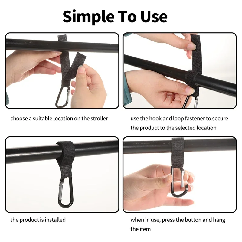 1-10pcs Non Perforated Thickened Hook with Strong Load-bearing Capacity Bike Baby Stroller Hook New Decorative Hook thumbnail 6