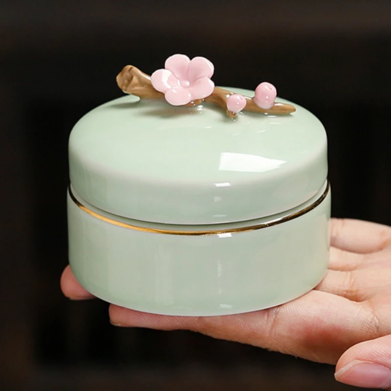 Mini Ceramic Sealed Urns Pet Ashes Jar Small Memorials Souvenir Funerary Pets Ash Urns Deceased Butterflay Urn Animal Funeral
