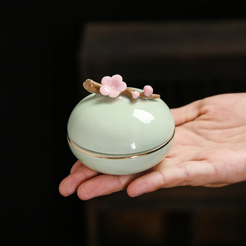 Mini Ceramic Sealed Urns Pet Ashes Jar Small Memorials Souvenir Funerary Pets Ash Urns Deceased Butterflay Urn Animal Funeral thumbnail 4