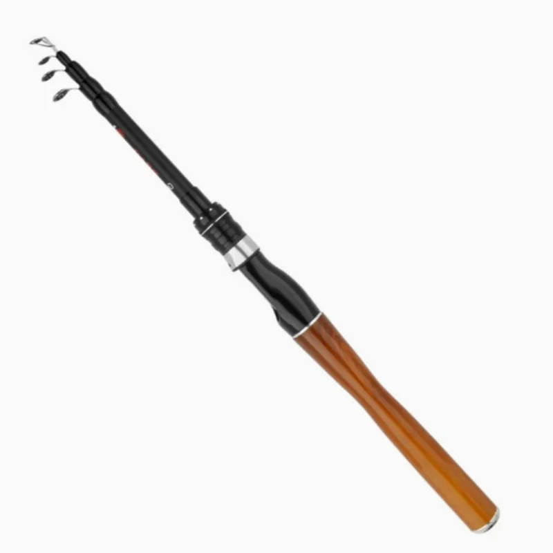 1.65-1.8 Meter Telescopic Fishing Rod with Cork Handle Carbon Fiber Portable Fishing Rod Accessories Outdoor Throwing Fishing