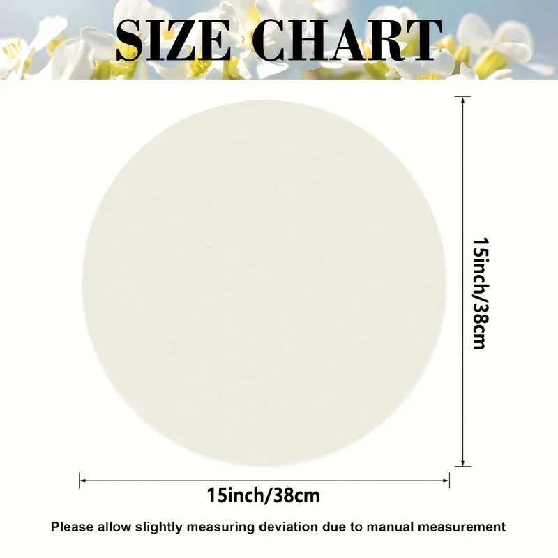 VIKAMA 4-Piece Art Mosaic Table Mat Set Non-Slip Waterproof Wavy-Edge Tablecloth Placemats for Kitchen Dining Home Decor thumbnail 6